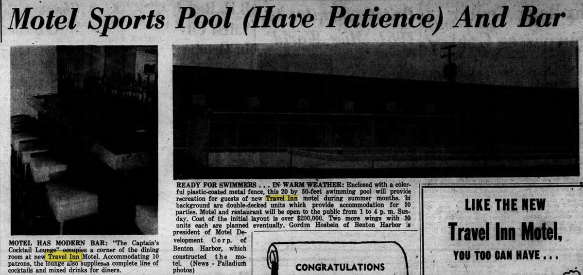 Travel Inn (Hills Travel Inn, New Harbor Condominiums) - Nov 1961 More Expansion (newer photo)